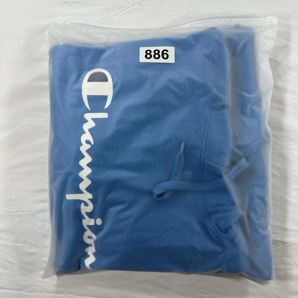 Champion Hoodie Mens Size 2XLT Blue Script Logo Pullover Fleece - Picture 7 of 7